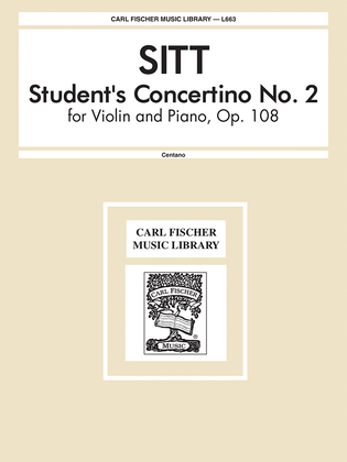 Book cover for Students Concertino Op. 108-Vio