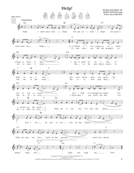 Help! (from The Daily Ukulele) (arr. Liz and Jim Beloff)