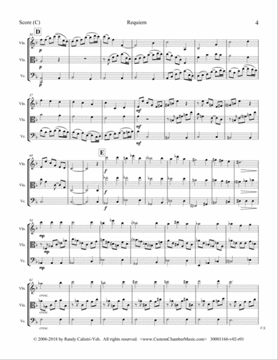 Faure Requiem (string trio) String Trio scores gallery preview page 5