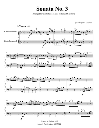 Loeillet: Sonata No. 3 for Contrabassoon Duo