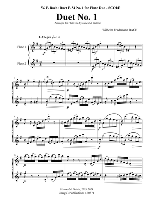 WF Bach: Duet No. 1 for Flute Duo