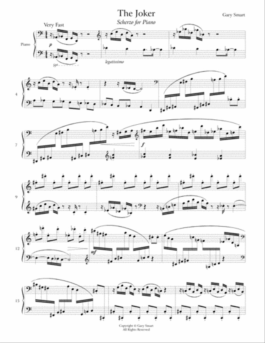 The Joker - scherzo for piano solo Piano Solo scores gallery preview page 2