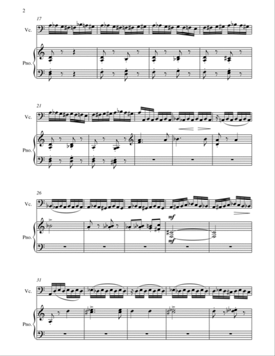 The Flight of the Bumble Bee - Rimsky Korsakov - for Cello and Piano Piano scores gallery preview page 5