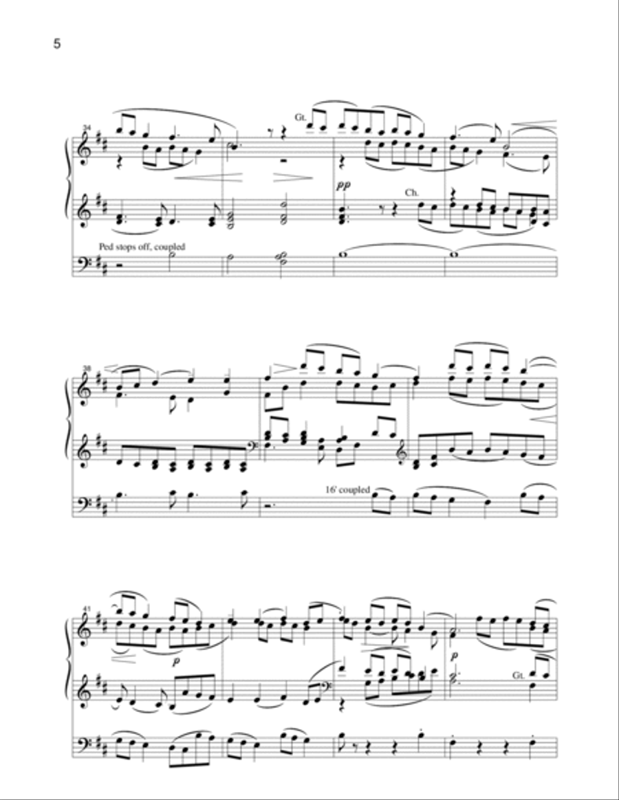Five Variants of Dives and Lazarus Organ Solo scores gallery preview page 4