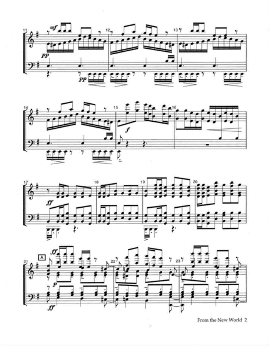 From the New World (Symphony No.9, 3rd Mvt) Handbell Choir scores gallery preview page 4