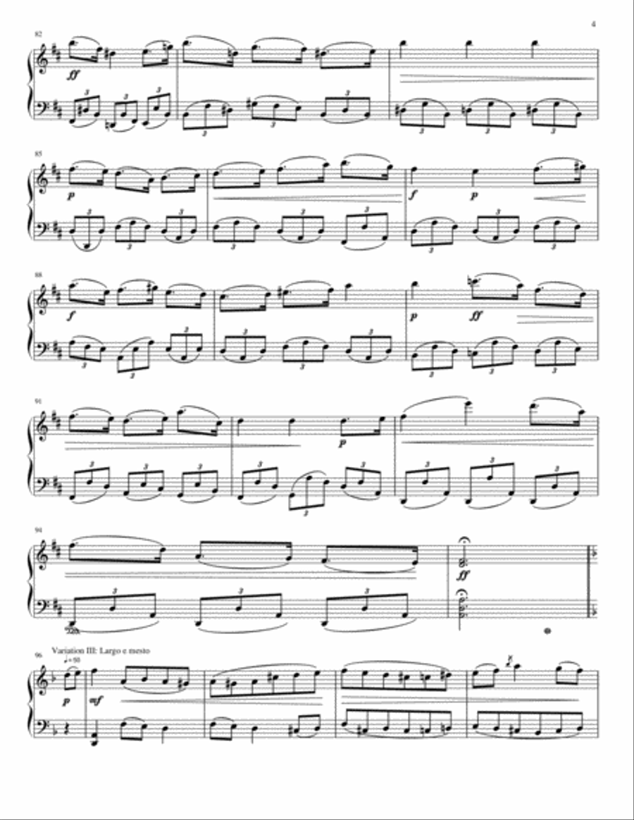 7 Variations on a Theme of Bruno Peres in D Major Op.1 Piano Solo scores gallery preview page 4