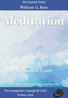 Book cover for Meditation (by William Ross, arr. Wind Quintet)