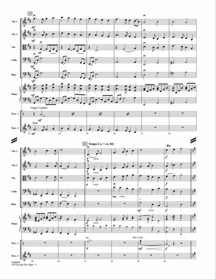 All Through The Night - Full Score Score scores gallery preview page 2