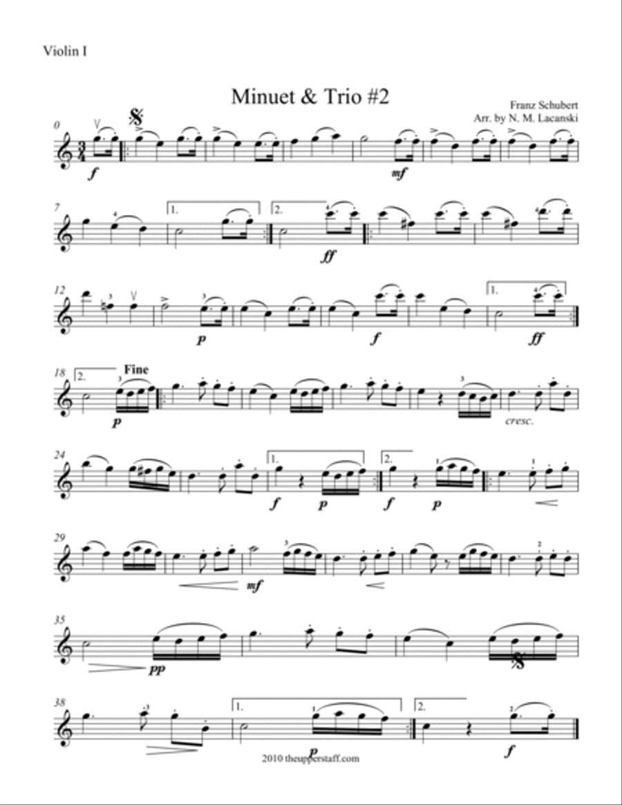 Minuet & Trio #2 Minuet & Trio #2 String Orchestra scores gallery preview page 5