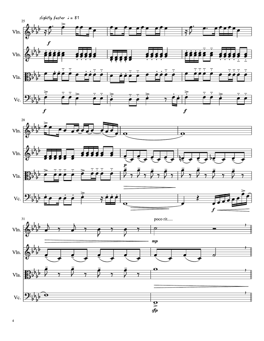 Dream On Dream On String Quartet scores gallery preview page 4