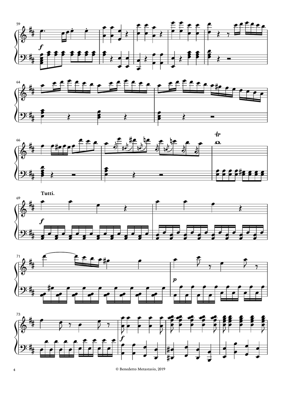 Keyboard Concerto in D major, Hob.XVIII:11 First Movement Piano Solo scores gallery preview page 6