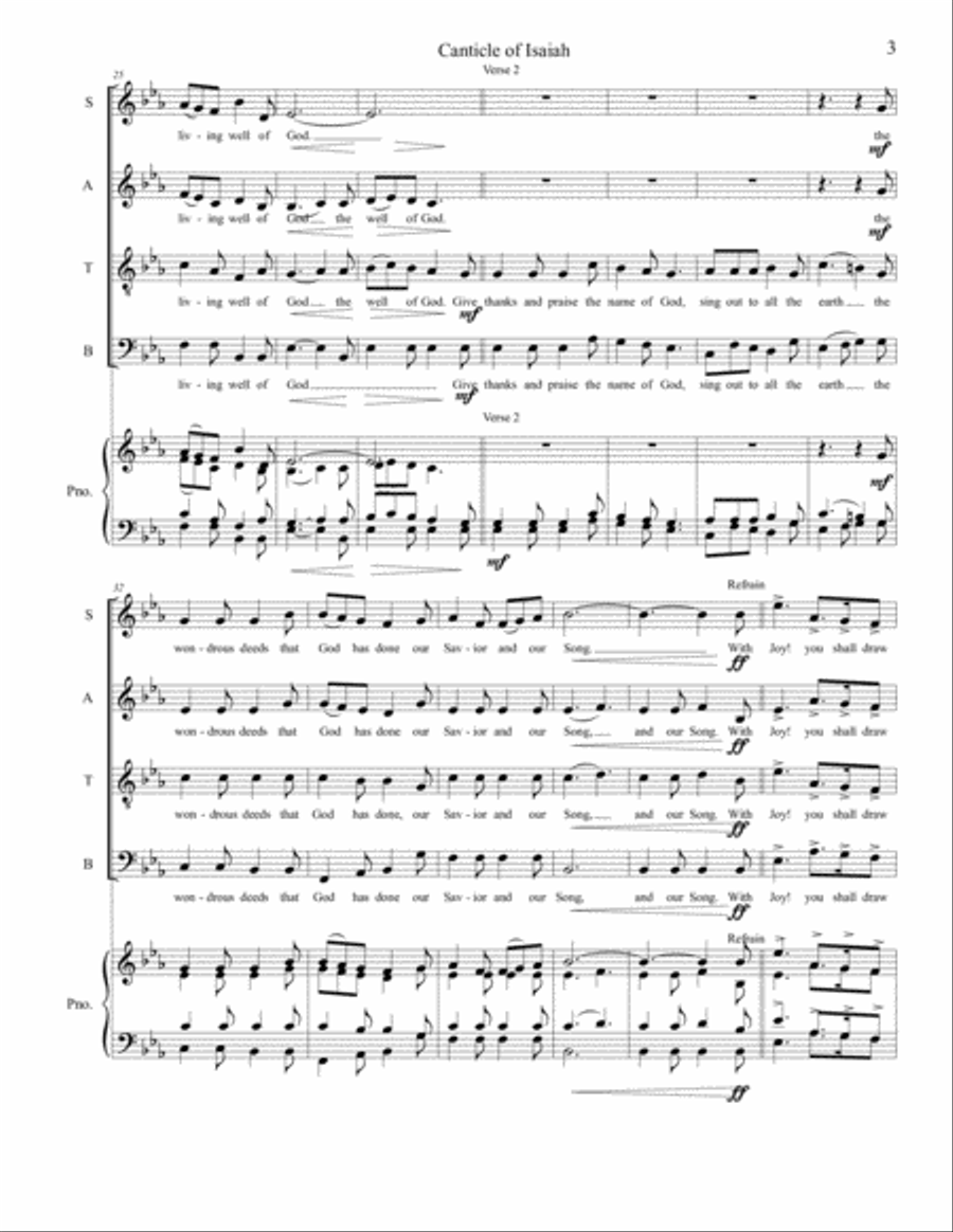 Canticle of Isaiah 4-Part scores gallery preview page 3