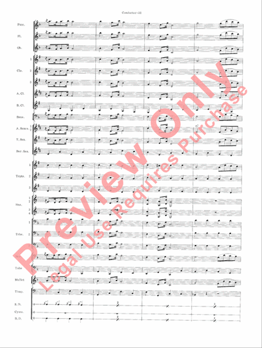 Carmen Suite Concert Band scores gallery preview page 33