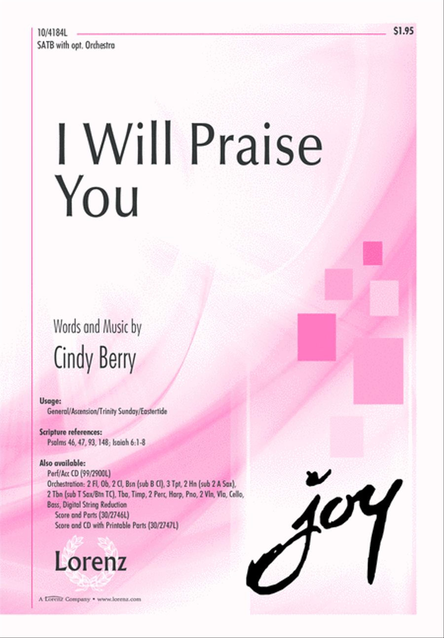 I Will Praise You I Will Praise You 4-Part scores gallery preview page 1