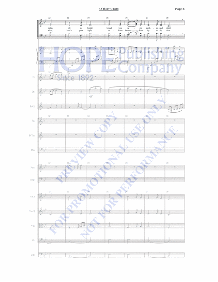 O Holy Child of Bethlehem 4-Part scores gallery preview page 7