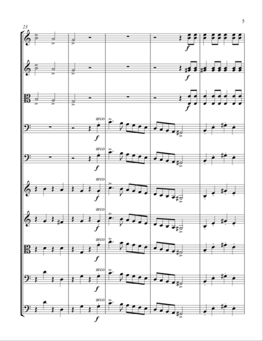 Suite Algerienne IV. Marche Militaire Francaise Score String Orchestra scores gallery preview page 5