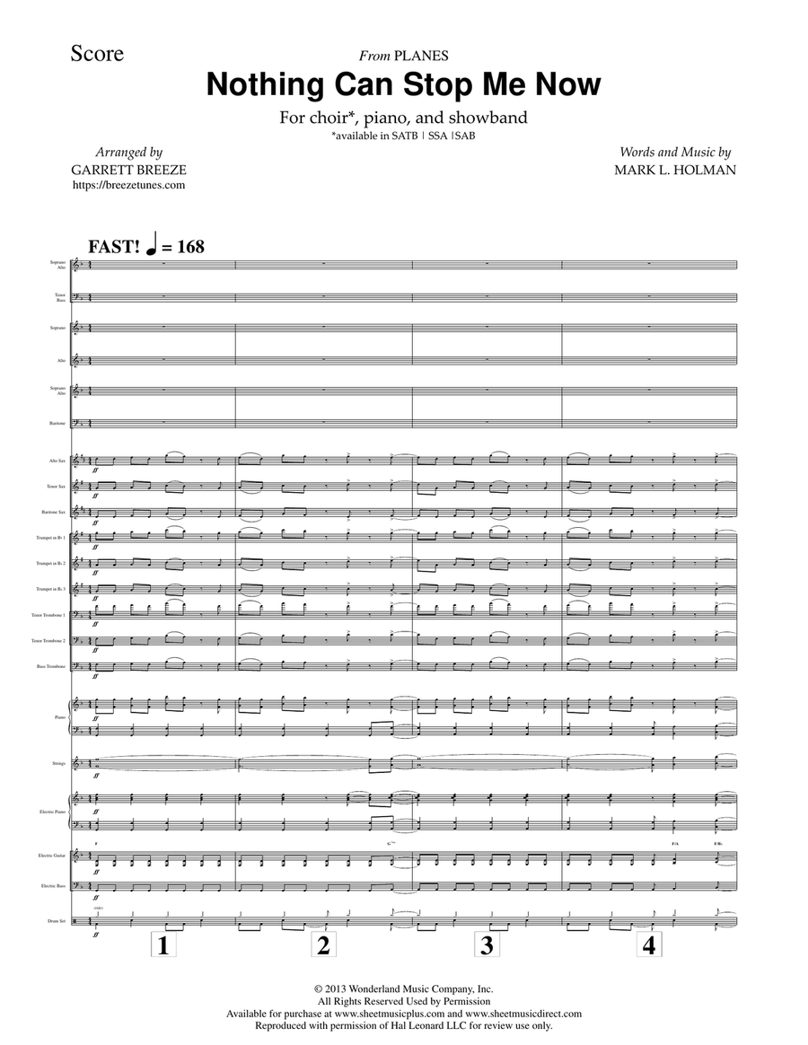 Nothing Can Stop Me Now Jazz Ensemble scores gallery preview page 1