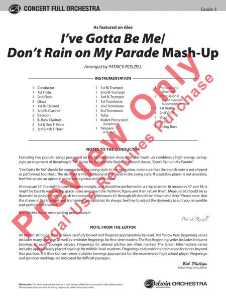 I've Gotta Be Me / Don't Rain on My Parade Mash-Up image number null