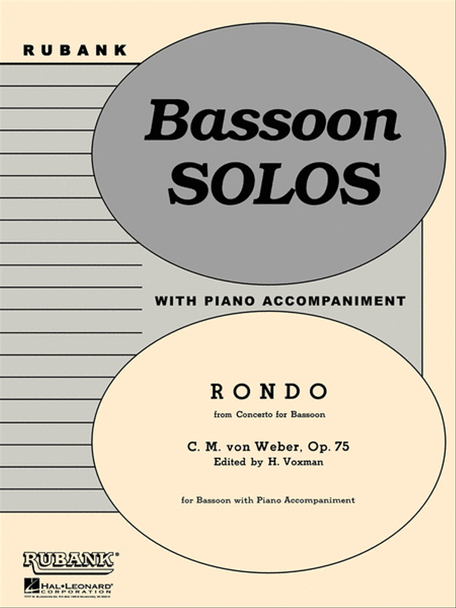 Rondo (from Concerto for Bassoon, Op. 75) Bassoon Solo scores gallery preview page 1