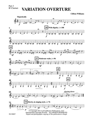 Variation Overture: Part 3 - B-flat Clarinet