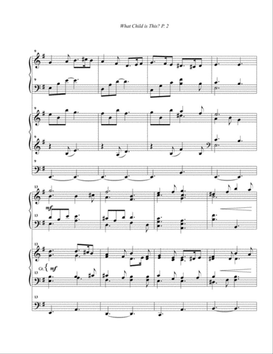 What Child is This?--Piano/Organ.pdf Piano scores gallery preview page 3