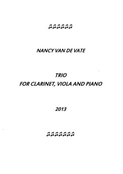 [Van de Vate] Trio for Clarinet, Viola, and Piano