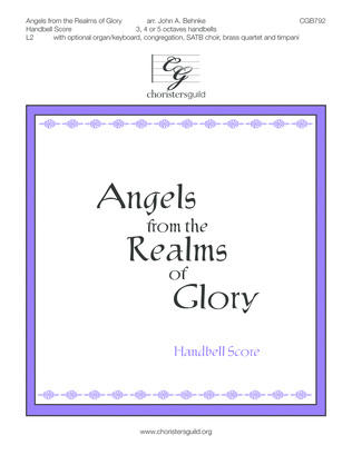 Book cover for Angels from the Realms of Glory - Handbell Score