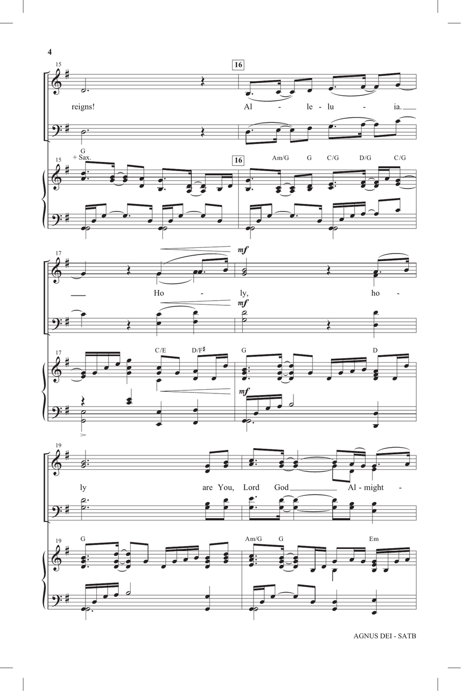 Agnus Dei 4-Part scores gallery preview page 3