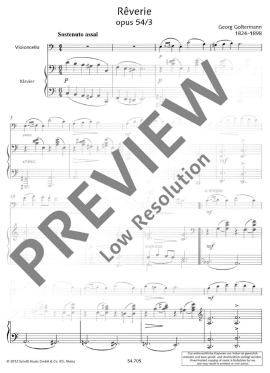 Rêverie A minor Piano Accompaniment scores gallery preview page 6