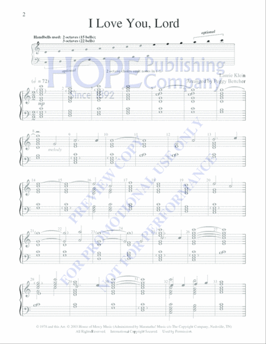Easy to Ring Praise and Worship 3-Octaves scores gallery preview page 4