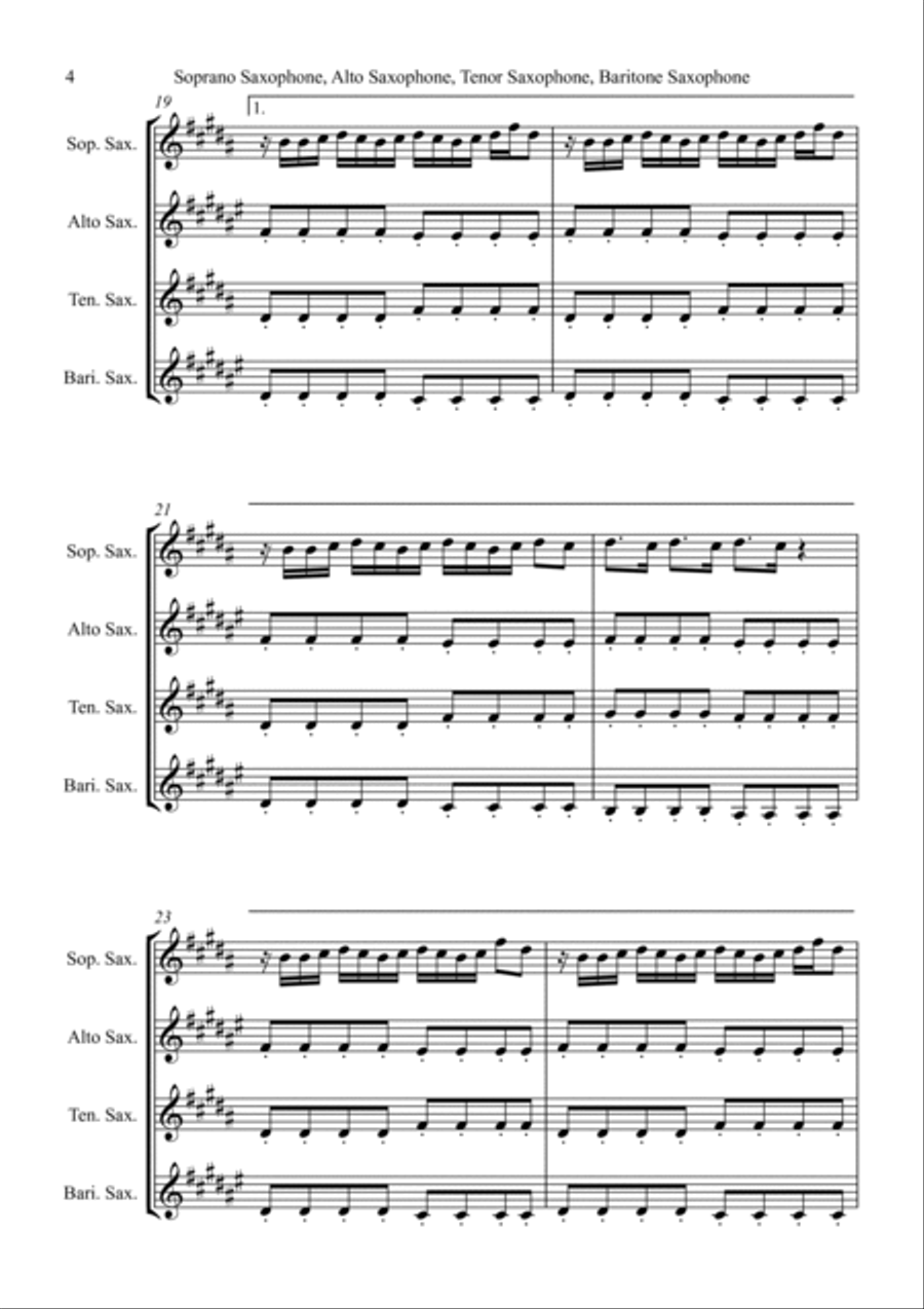 Good 4 U Saxophone Quartet scores gallery preview page 4