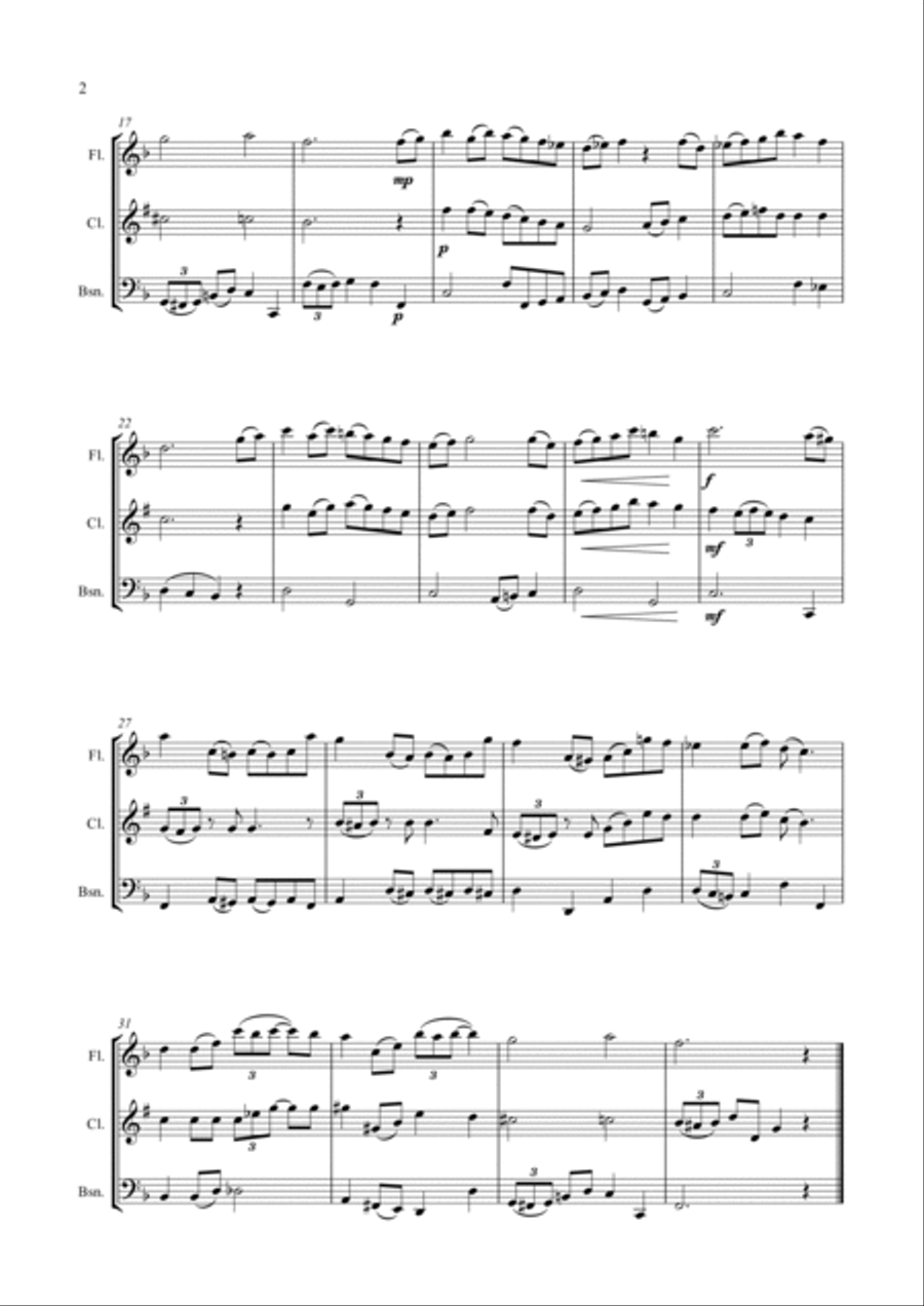 Spring, Spring, Spring Woodwind Trio scores gallery preview page 3