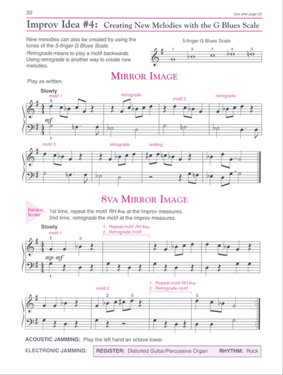 Alfred's Basic Jazz/Rock Course: Improvisation, Level 2 Piano Method scores gallery preview page 4