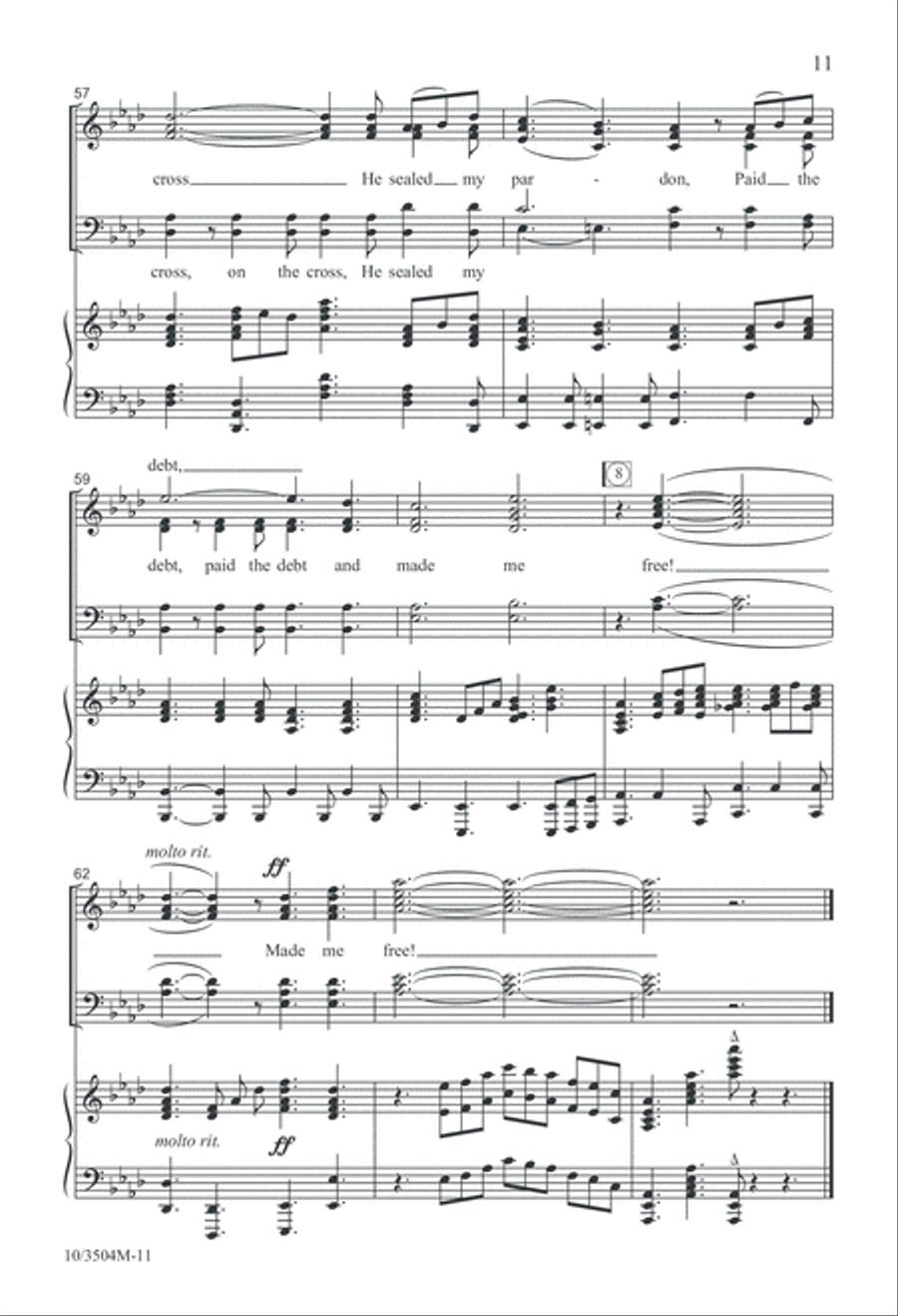 I Will Sing of My Redeemer 4-Part scores gallery preview page 12