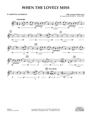 When the Lovely Miss (18th Century Polish Carol) - Eb Baritone Saxophone