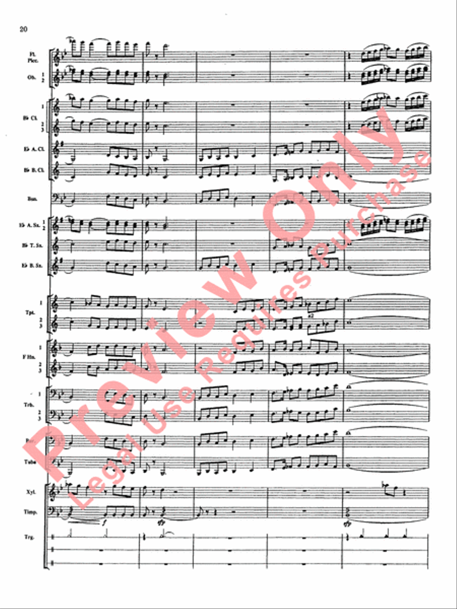 Percussion Mystique Concert Band scores gallery preview page 21