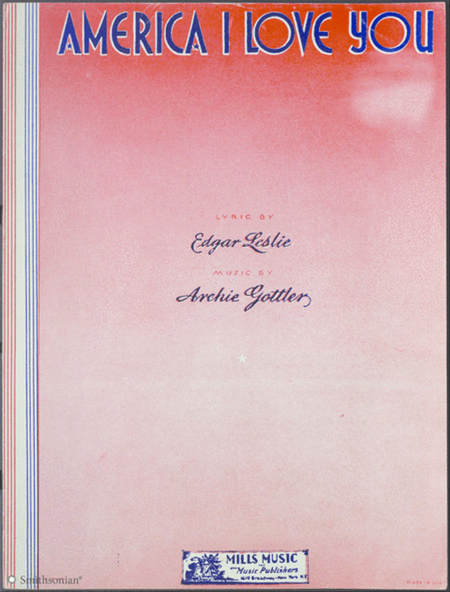 America I Love You America I Love You Piano, Vocal scores gallery preview page 1