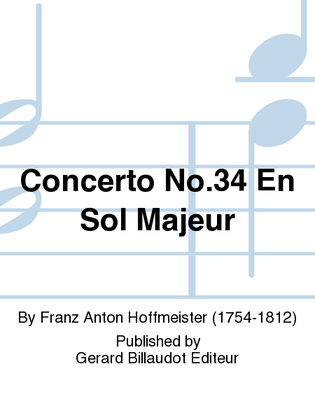 Concerto No. 34 En Sol Majeur