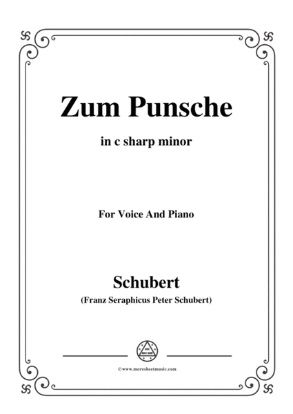 Schubert-Zum Punsche,in c sharp minor,for Voice&Piano image number null