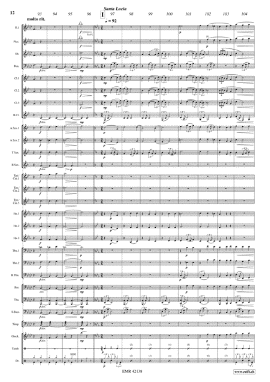 Greetings From Italy Concert Band scores gallery preview page 7