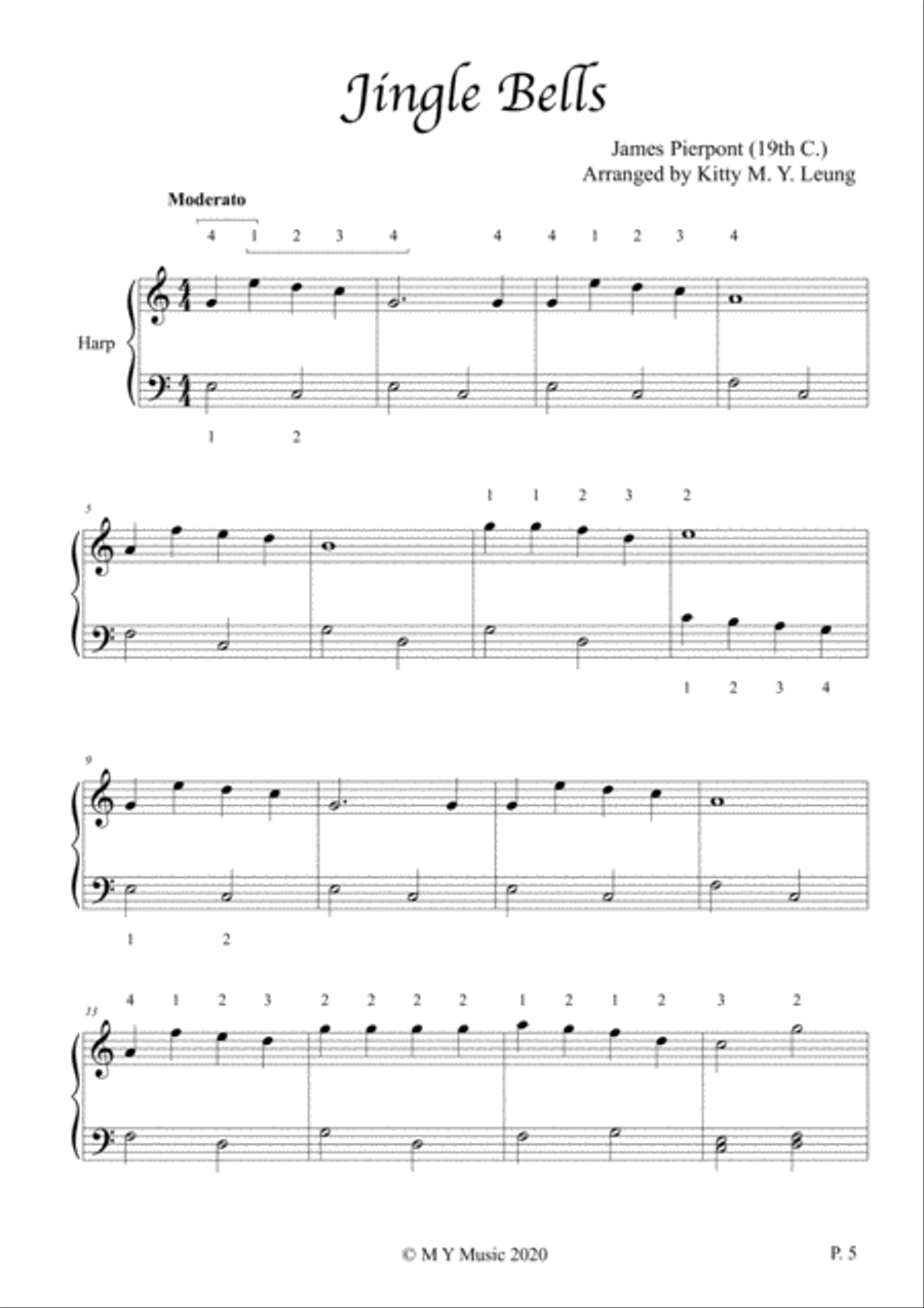 Christmas Songs (Book 1) - Small Harp (from Low C) Harp scores gallery preview page 5