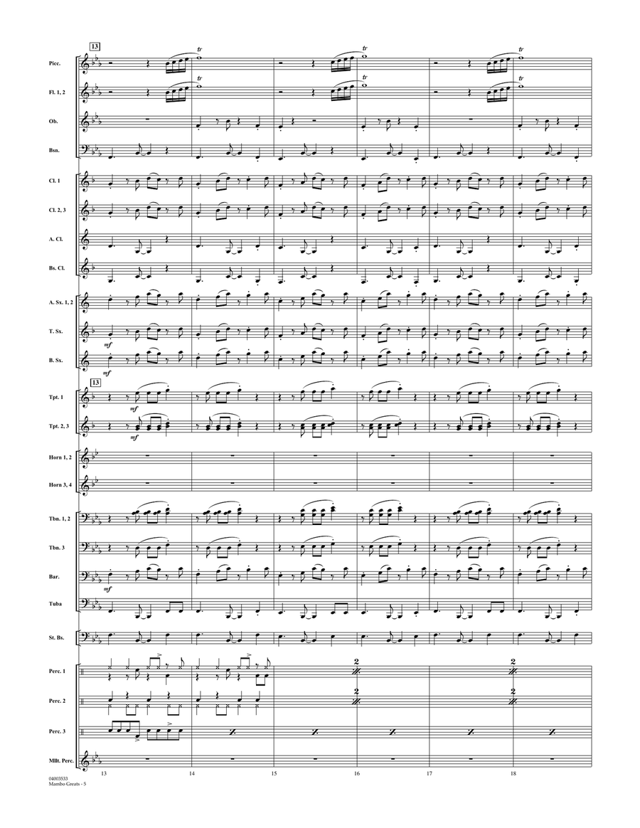 Mambo Greats - Conductor Score (Full Score) Concert Band scores gallery preview page 4