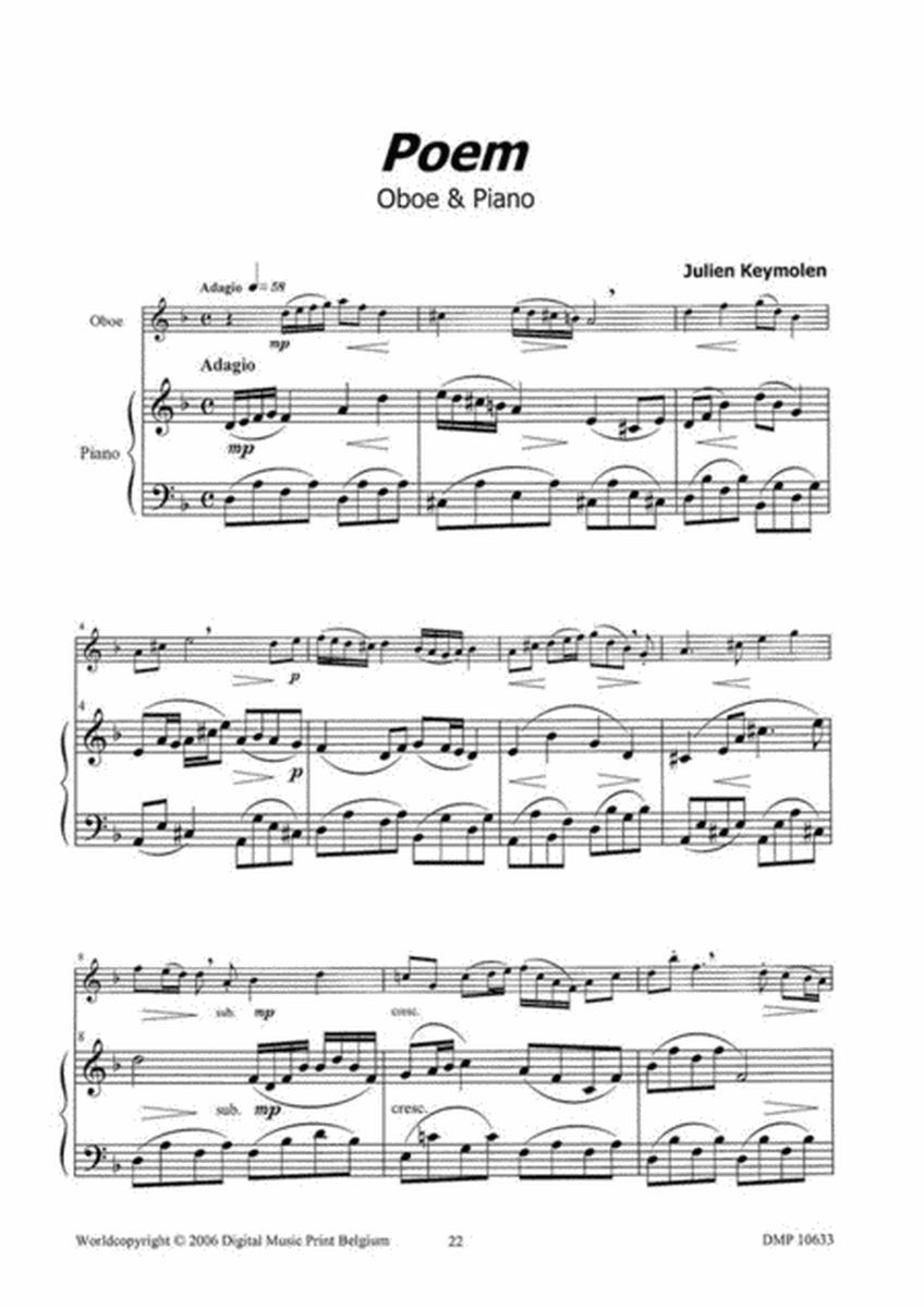 7 Easy Pieces For Oboe and Piano