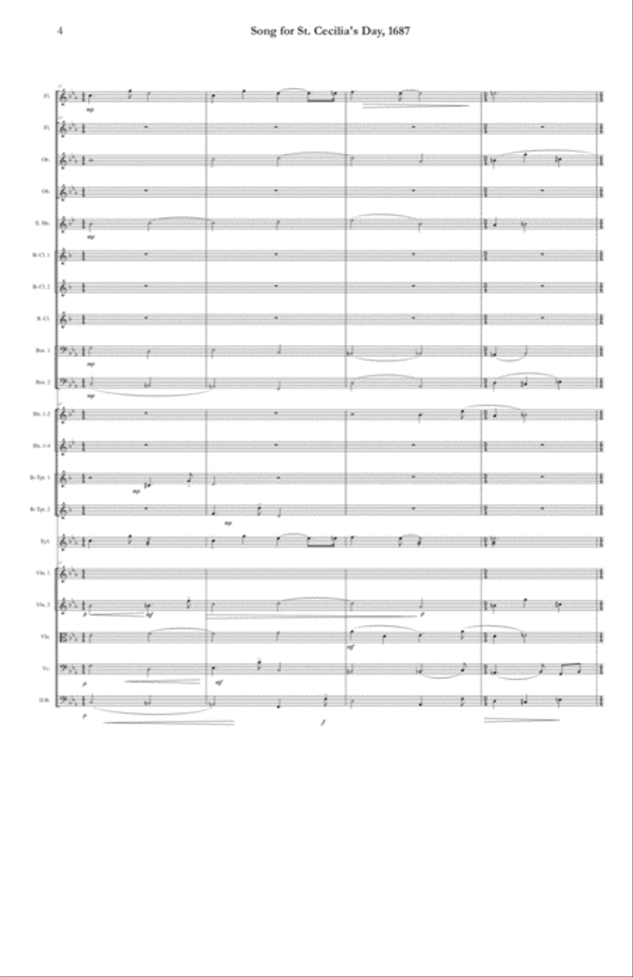 Song for St. Cecilia's Day, 1687 Full Orchestra scores gallery preview page 5