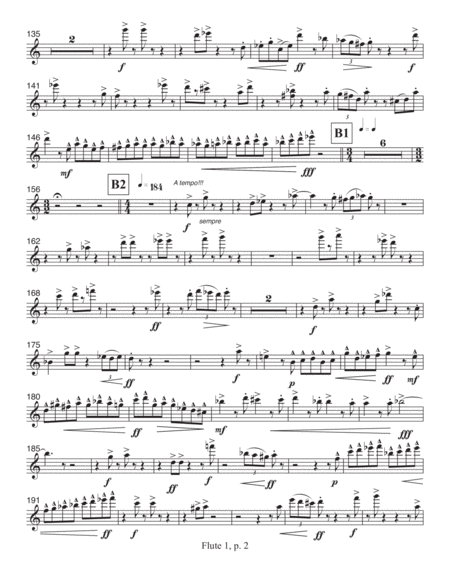 Concerto for Orchestra, opus 111 (2005) Flute part 1