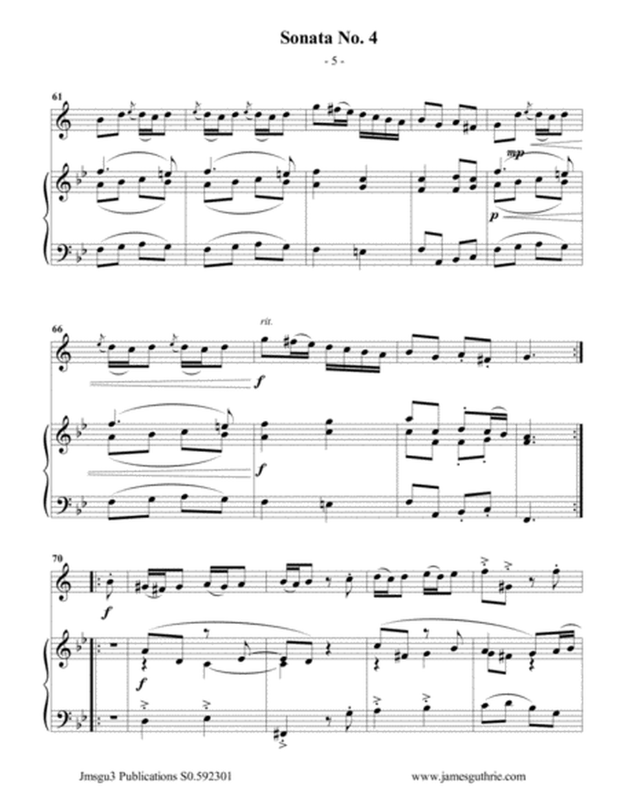 Vivaldi: Sonata No. 4 for Baritone Horn & Piano image number null
