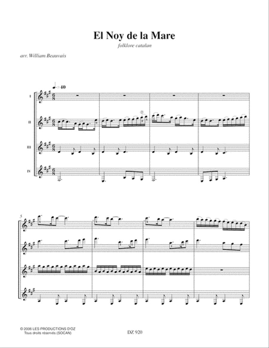 El Noy de la Mare Guitar Ensemble scores gallery preview page 2