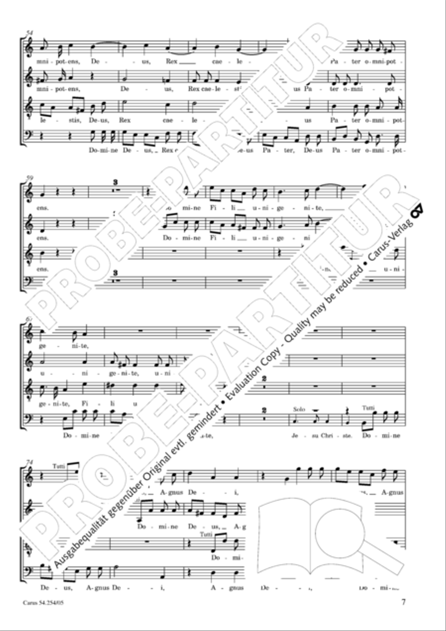 Missa Sancti Hieronymi 4-Part scores gallery preview page 8