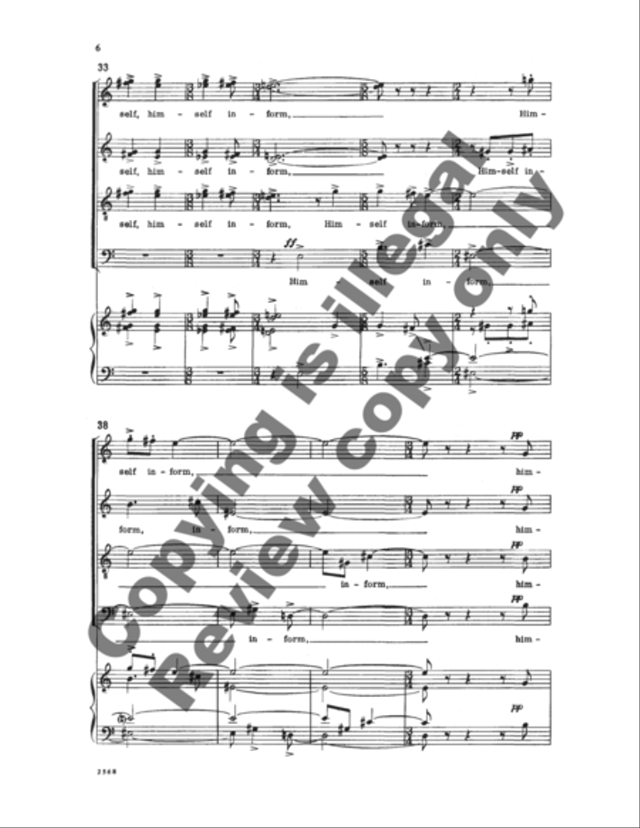 Dickinson Settings: A Spider Sewed at Night 4-Part scores gallery preview page 10