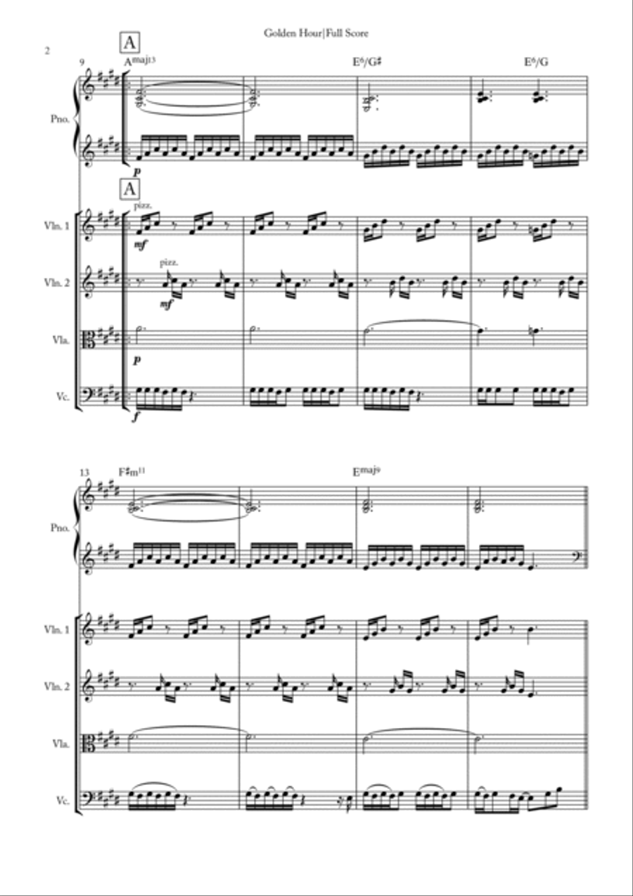 Golden Hour Golden Hour String Quartet scores gallery preview page 2